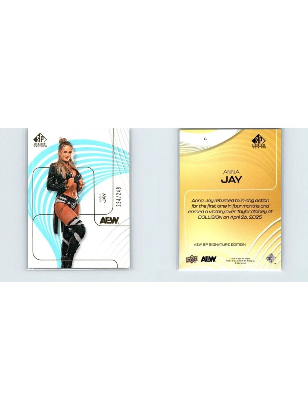 2026 Upper Deck AEW SP Signature Edition Anna Jay #6 #/249